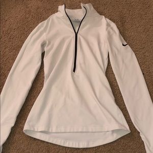 womens white nike quarter zip